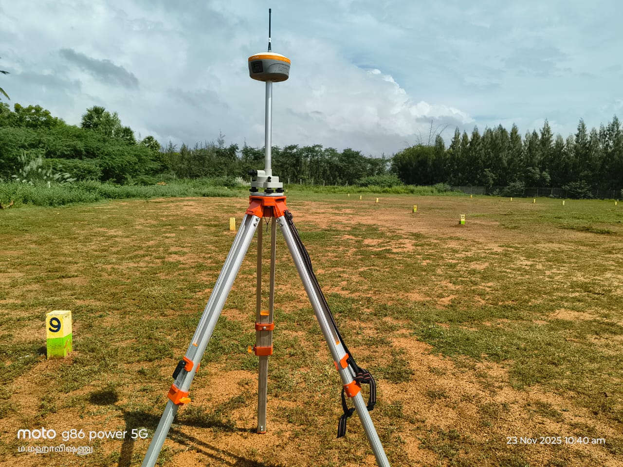 Survey equipment in action